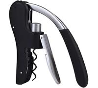 Wing Corkscrew Opener, Multifunctional Wine and Beer Bottle Opener Kit, Portable Household Bar Tool for Kitchen, Party, Travel, Picnic (1,Black)