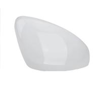 Wing Covers Rearview Mirror Cover Cap Replacement for Clio MK5 2019 2020 2021 2022 2023 2024 2025 Black/White Door Wing Rear View Mirror Cover Outside Rearview Cover(2pcs Glossy Black)(White Right)