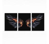 Wing Diamond Art Kits Adults Beginner 20x30 in 3 Pack, Flame Diamond Painting, 5D DIY Full Drill Paint by Numbers, Wall Art Gems Paintings for Bedroom Office Room Decor Gifts for Women PZSH-2340