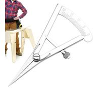 Wing Divider Leather Work - Lockable Metal Compass | Leather Craft Tool, Marking Gauge Adjustable High Polished Edge Creaser for Metalworking Geometry