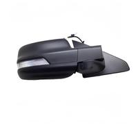 Wing Door Mirror Assembly For Dodge Ram 1500 2500 3500 2013-2018 Power Folding Dual Lamps Heated Side Rearview Car Accessories Complete Mirror(Black,Right)