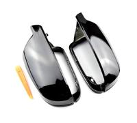Wing Door Mirror Cover Cap Casing For A4 A5 B8 A3 8P A6 C6 Q3 Bright Black Full Replacement With Clips Car Door Side Mirrors Caps Rearview Mirror Cover(Bright black-B8.5)