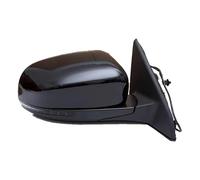 Wing Door Mirror For Jeep For Compass 2017-2021 Car Electric Folding Heating Turn Signal Outside Side Rearview Mirror Assembly Full Door Wing Mirror(Black,5 pins R)