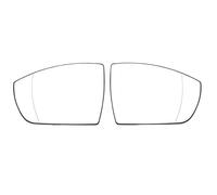 Wing Door Mirror Glass For Ecosport 2013 2014 2015 2016-2019 Car Accessories Exterior Mirrors Car Replacement Mirror Lenses Wing Side Mirror Glass(A pair)