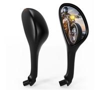 Wing Door Mirror Glass For Gilera Runner 50 125 180 200 FXR SP VXR NRG Power Typhoon 50 2T BLACK PAIR Of Rear View Mirrors