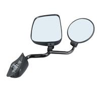 Wing Door Mirror Left Long Handle Dual Rearview Mirror Assembly For Toyota For Hiace 200 Series 2005-2013 Black Fully Manual Folding Right-Hand Drive Side Door Wing Mirror