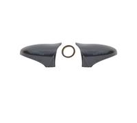 Wing Door Side Mirror Shell A Pair For LEXUS IS200 300 350 ES GS RC M Horn Style Carbon Fiber Glossy Black Wing Rearview Mirror Cover Cap Case Trim