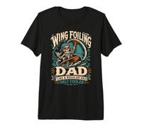 Wing Foiling Dad Like Normal but Cooler Wing Surf Wingfoil Premium T-Shirt