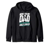 Wing Foiling Dad like normal but cooler Wing Surf Wingfoil Zip Hoodie