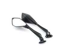 Wing Foldable Mirrors For Ninja Mirror Motorcycle Rearview Mirrors For Kawasaki For Ninja 125 250 250R 300 400 650 1000 H2 H2R For Ninja ZX6R For ZX10R For ZX14R Bar End Mirrors(Long clear lens)