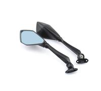 Wing Foldable Mirrors For Ninja Mirror Motorcycle Rearview Mirrors For Kawasaki For Ninja 125 250 250R 300 400 650 1000 H2 H2R For Ninja ZX6R For ZX10R For ZX14R Bar End Mirrors(Long blue lens)