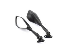 Wing Foldable Mirrors For Ninja Mirror Motorcycle Rearview Mirrors For Kawasaki For Ninja 125 250 250R 300 400 650 1000 H2 H2R For Ninja ZX6R For ZX10R For ZX14R Bar End Mirrors(Short clear lens)