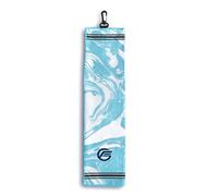 Wing Golf Marble Patterned Golf Towel with 360 degree Carabiner Clip, 50 x 30 cm | Trifold Golf Towels for Golf Bags with Clip - Ideal Golf Bag Accessories, Blue