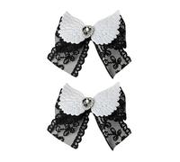 Wing Hairpin Heart Bows Hair Clip Rhinestones Elegant 2000s Trend Bows Bunches Headwear Sweet Balletcore