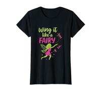 Wing It Like A Fairy Unicorn Magic Design T-Shirt