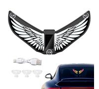 Wing Light, Solar LED Interior Neon Car Decor With USB Suction, 20x11cm ABS | Multi Lighting Modes Dual Charging Options Easy Suction Mount Vibrant Ambient Glow Smart Energy Saving
