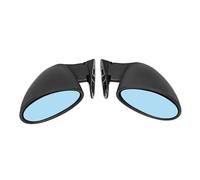 Wing Mirror Assembly 1 Pair Mirrors Universal Classic Style Rearview Mirror Custom Car Door Side Wing Mirrors Complete Wing Mirrors(Black and blue lens)