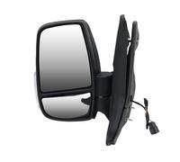 Wing Mirror Assembly 2 Wire Car Accessories Side Mirror Assembly For Transit For MK8 V363 2013-2022 Short Arm Model Manual Leather Grain Black Auto Side Mirror(Left)
