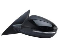 Wing Mirror Assembly 5/6/8 Wires Car Rearview Side Mirror Assembly For Kia For Optima 2011-2013 2014 2015 Side Door Mirror With Turn Signals Lamp Complete Wing Mirrors(Left 8 Wire Black)