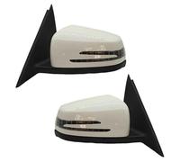 Wing Mirror Assembly Auto Side Door Mirror Assembly For Benz W204 C63 C200 C180 2006-2010 2011 2012 2013 Car Electric Folding Turn Signal Lamp Complete Wing Mirrors(White,Left and Right)