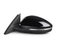 Wing Mirror Assembly Car Accessories For VW For Jetta MK7 2019 2020 Auto Left Right Power Heated Fold Turn Signal Side Mirror Assembly 6 Wire Complete Wing Mirrors(Black,Only Left)