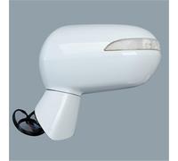 Wing Mirror Assembly For FIT For JAZZ 2005-2008 For CITY 2007 Side Mirror Rearview 5-PINS Electric Angle Adjust LED Turn Signal Lamp Glass Lens Cover Door Wing Mirror(White Left)