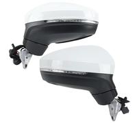 Wing Mirror Assembly Side Door Mirror Assembly For VW For Tiguan 2018-2023 White Dual Plug With Blind Spot Light Side Mirror Accessories 8 Wires Auto Side Mirror(1pair)