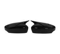 Wing mirror Car Accessories Exterior Door Side Wing Rearview Mirror Cover Cap Housing For VW For Polo 2020 2021 2022 2023 Protect Cover(Gloss black)