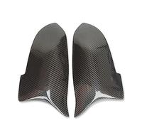 Wing Mirror Cover 2pcs Left Right Side Rearview Mirror Cover Cap For BMW 5 6 7 Series For F10 2014-2016 Rearview Side Cap(Carbon Black)