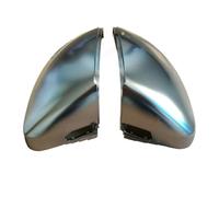 Wing Mirror Cover For A3 S3 8V Chrome Brushed Aluminum 2013-2015 2016 2017 2018 2019 2020 Replace 2pieces Silver Matte Side Mirror Covers Mirror Covers Caps(With blind spot hole)