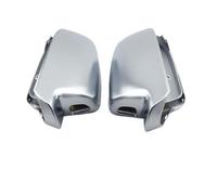 Wing Mirror Cover For A4 B8.5 A3 A5 S5 RS5 Car Mirror Cover Matte Chrome Silver Rearview Mirror Cover Protection Cap Car Styling Side Mirror Shell Accessories(Without Side Assist)
