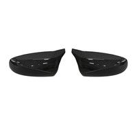 Wing Mirror Cover For BMW X5 E70 For X6 E71 2008-2013 2PAIR Facelifted Modified Rearview Bright Black Carbon Fiber Pattern Mirror Cover Door Wing Mirror Cover(B)
