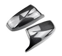 Wing Mirror Cover For BMW X5 E70 X6 E71 2008-2013 2pieces Facelifted Modified Rearview Bright Black Carbon Fiber Pattern Mirror Cover Caps Side Wing Mirror Cover(Carbon fiber)