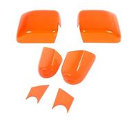 Wing Mirror Cover For For Wrangler For JL For Gladiator For JT 2018 2019 2020 2021 2022 2023 2024 Up Car Rearview Mirror B&ase Decoration Cover(Orange A)
