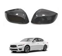 Wing Mirror Cover for Infiniti Q50 2014-2021 Black - Rearview Mirror Cap Left Right Side Door Mirror Housing Replacement