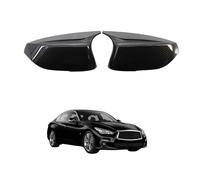 Wing Mirror Cover for Infiniti Q50 Q50S 2014-2018 Black, Carbon Fiber Texture - Rearview Mirror Cap Left Right Side Door Mirror Housing Replacement, Carbon Fiber Texture