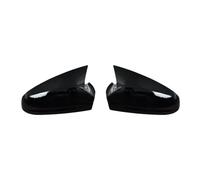 Wing Mirror Cover For Opel For Astra J 2 Pieces ABS Plastic Bat Wing Mirror Covers Caps Rearview Mirror Case Cover Gloss Black Car Accessories Cap Side Mirror Covers(Color:Bright black)