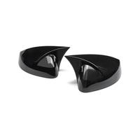 Wing Mirror Cover Side Car RearView Mirror Cover Caps For A3 S3 RS3 8V TFSI TDI Without Lane Assist Tools Case Carbon Fiber 2013-2020(Glossy Black)