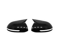 Wing Mirror Covers Caps For KIA K2 2011-2016 For RIO 3 2011 2012 2013-2017 ABS Car Rearview Side Mirror Cover Wing Cap Exterior Door Trim Adhesive Sticker(With lamp Black)