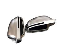 Wing Mirror Covers Car Rearview Mirror Cover Replacement for A8 S8 D3 4E 2007 2008 2009 Car Modeling Chrome Matt Replacement Car Rear View Rearview Mirror Cover Caps Trim(Without Lane Assist)(Wit
