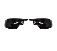 Wing Mirror Covers Side Mirror Caps For BMW E46 316i 318i 318d 320d 320i 323i 325i 328i 330d 330i 1998-2005 Carbon Fiber Look Black Side Mirror Cover Replacement (Color : Left and Right Black)