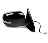 Wing Mirror Electric Car Rearview Assembly Side Mirror 9 Pins Power Turn Signal Heated For Mitsubishi For Outlander 2014-2019 Electric Adjustment(R Black)