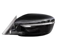 Wing Mirror Electric Car Side Rear View Mirror Assembly With Camera Power Folding Flash Warning Light For Nissan For X-trail 2014 2015-2020 Electric Adjustment(7 Wire Left black)