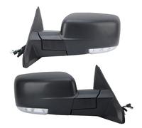 Wing Mirror For Dodge For Ram 1500 2500 3500 2013-2018 Rearview Mirror Assembly Power Folding Dual Lamps Heated Door Side Car Car Side Mirror Assembly(1 pair black)