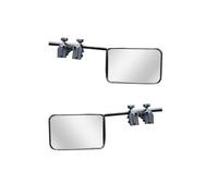 Wing Mirror Glass 1 Pair 360° Rotatable For Caravan Towing Mirror PP Shell HD Glass Adjustable Universal For Car SUV Trailer RV Truck Glass for Car Mirrors(179x120mm Clip Style)