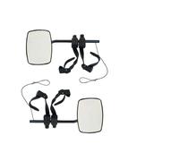 Wing Mirror Glass 1 Pair 360° Rotatable For Caravan Towing Mirror PP Shell HD Glass Adjustable Universal For Car SUV Trailer RV Truck Glass for Car Mirrors(190x130mm with Strap)