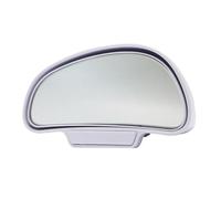Wing Mirror Glass Car Mirror 360 Degree Adjustable Wide Angle Side Rear Mirrors Blind Spot Snap Way For Parking Auxiliary View Offside Nearside(White-Left)