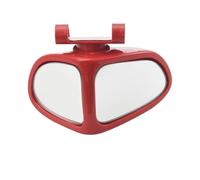 Wing Mirror Glass Car Reversing Small Round Mirror Front And Rear Wheel Wide-Angle Mirror Double-Sided Auxiliary Rearview 360 Degree Blind(Red Co-pilot seat)