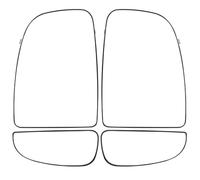 wing mirror glass Compatible with Ram for ProMaster 2014-2023 Left Right Wing Mirror Glass Heated Driver Passenger Side Upper Lower(Upper and Lower pair)
