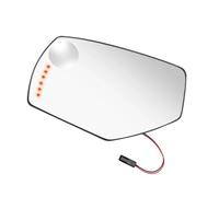 Wing Mirror Glass Heated Side Mirror Glass Rearview Mirror Lens Blind Spot Turn Signals for GMC for Sierra 2500 3500 HD 2015-2017(Left Driver Side)